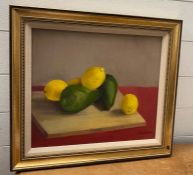 Still life on canvas "Red, Yellow and Green" by H R Walters