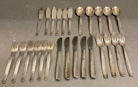 A set of Nica 100er cutlery to include fish knives and fish forks, spoons and dinning knives and