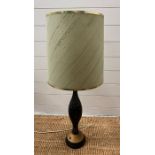 A table lamp with crackle effect central column