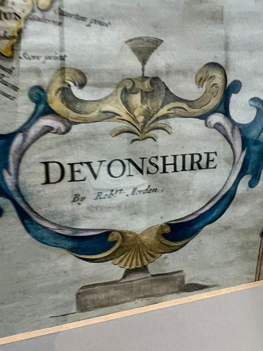A framed map of Devonshire By Robert Marden - Image 2 of 4