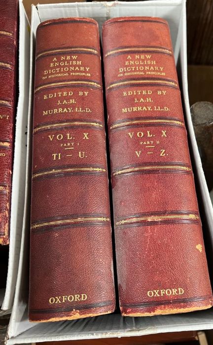 Volumes of leather bound "A New English Dictionary" edited by J.A.H Murray - Image 2 of 3