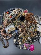 A large collection of costume jewellery