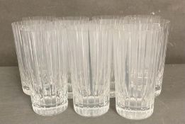 Eleven French Baccarat high ball glasses