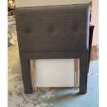 A single button back headboard