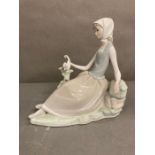 Shepherdess with Dove. Lladro. Designed by Vincente Martinez. #4660. Marked “Lladro Made in Spain”