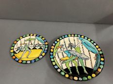 Two decorative plates