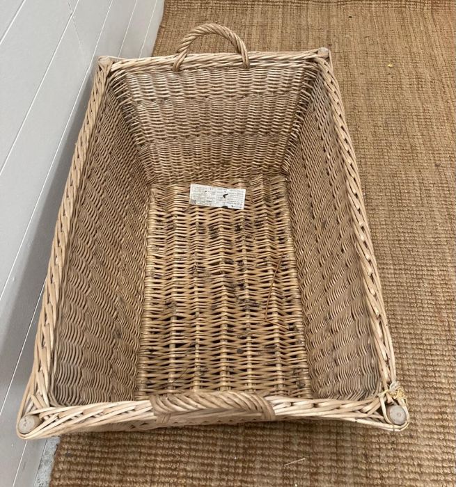 A selection of four two handled wicker baskets - Image 2 of 2