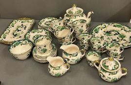 Mason Ironstone "Chartreuse" pattern tea service