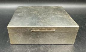 A Mappin & Webb white metal cigarette box