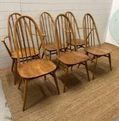 A set of six Ercol 'Quaker' stick back dining chairs