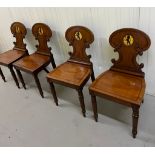 A Set of four Regency Hall chairs in the manner of Gillows c1825
