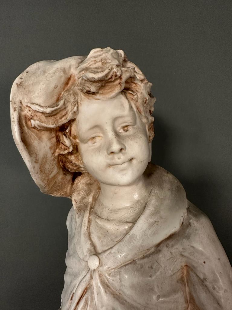 A plaster figure of a Victorian boy with his hands in his pockets (H63cm) - Image 2 of 3