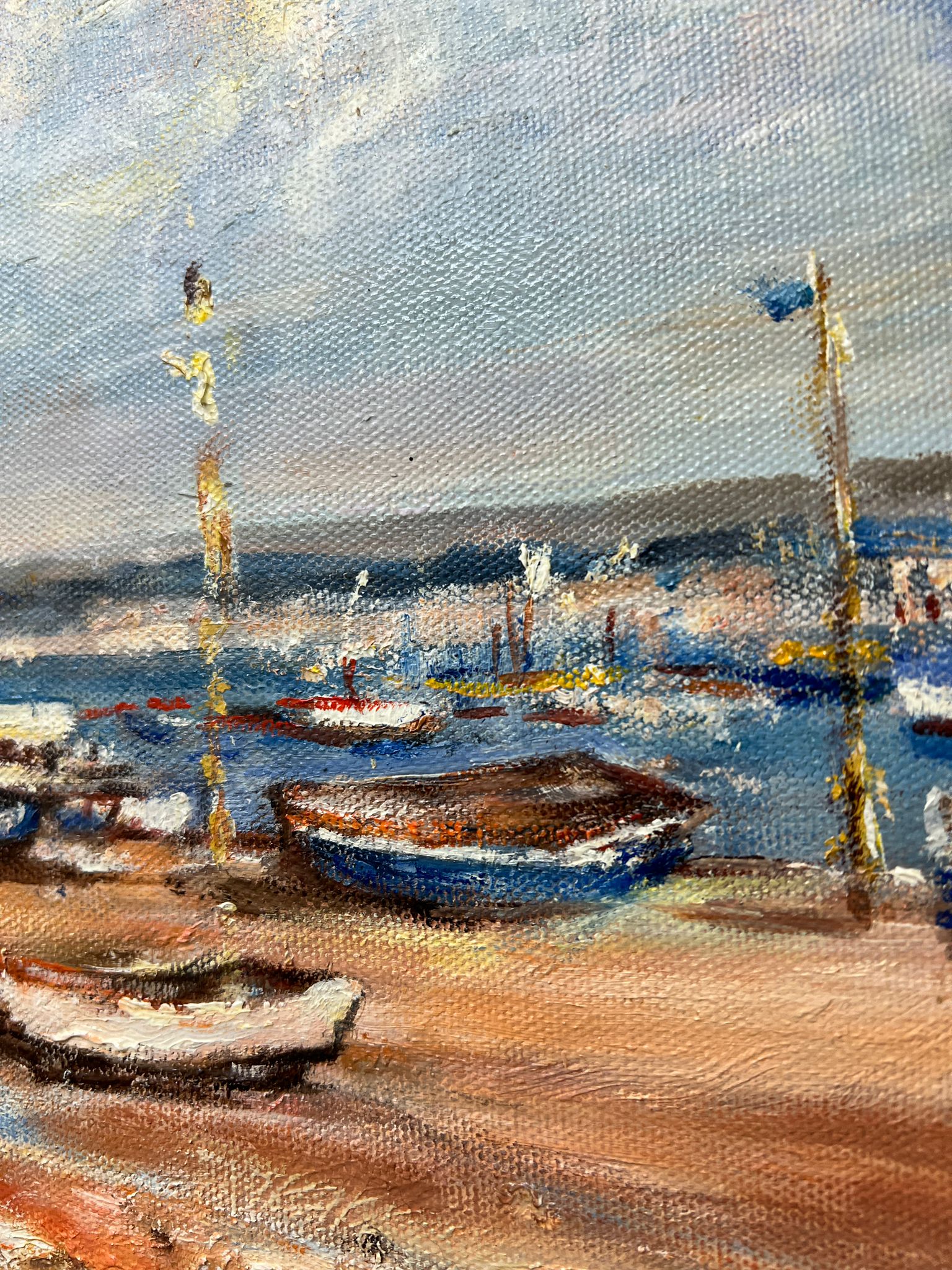 A contemporary oil on canvas of a coastal scene (52cm x 62cm) - Image 2 of 4