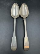 A pair of Georgian, Edinburgh 1825 spoons by J Hay (Approximate Total Weight 125g)