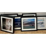 A selection of ten Adrian Meredith signed photographs of Concorde