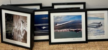 A selection of ten Adrian Meredith signed photographs of Concorde