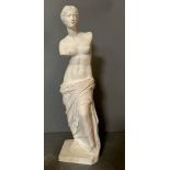 An alabaster figure of the Venus De Milo, signed G Bessi H44cm