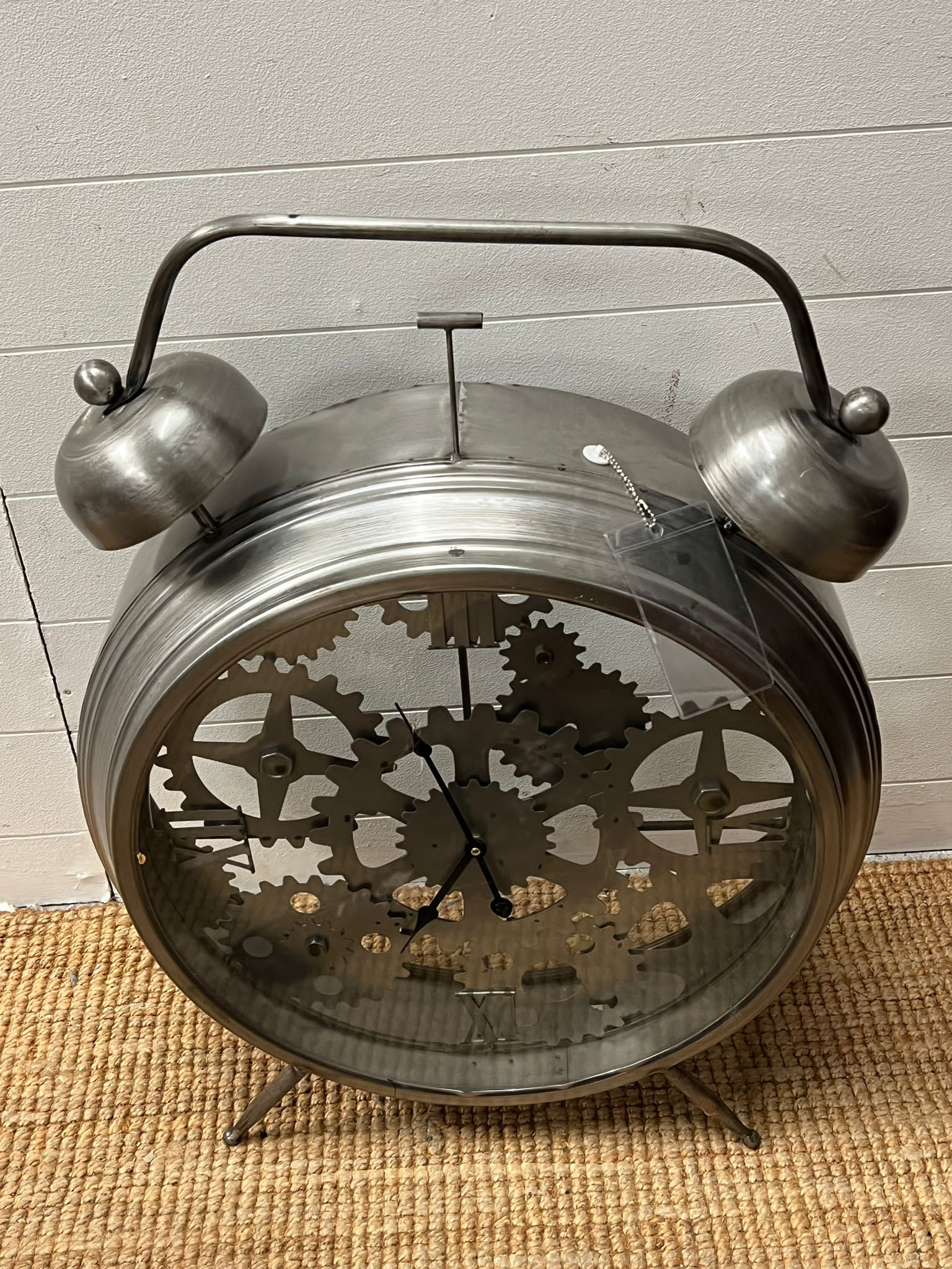 A Contemporary battery powered Think Tank Clock Height 81cm x Diameter 60cm