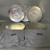 A set of ten metal platters by Metallia (D 33cm)