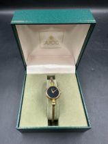 A vintage Gucci cable bangle ladies wristwatch, boxed, untested