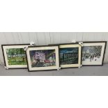 A selection of four contemporary prints of London scenes.