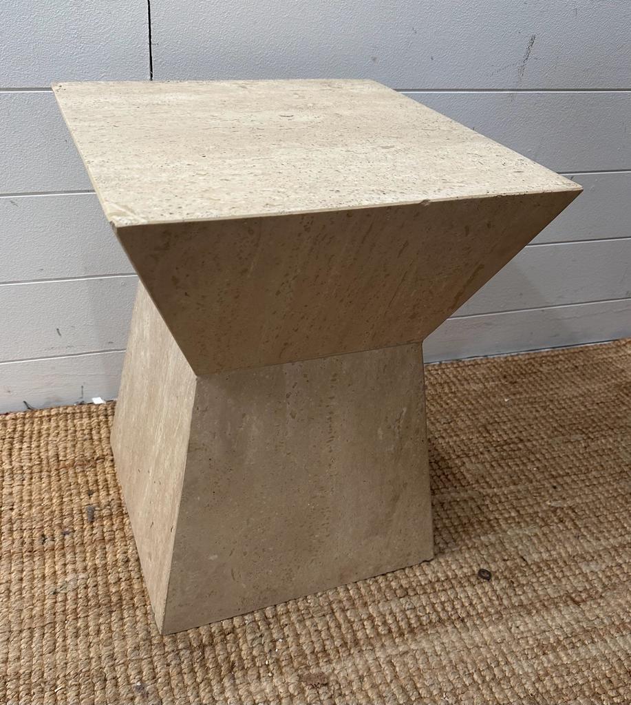 A marble plinth with pinched waist height 50 40x40