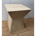 A marble plinth with pinched waist height 50 40x40