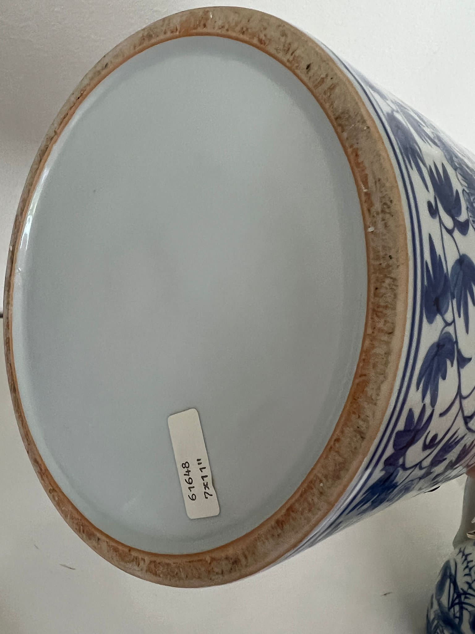 Oriental blue and white china, one jug and a metal handled teapot. - Image 6 of 6