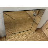 A square double edge wall mirror (90cm sq)