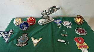 A selection of car memorabilia