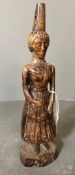 A carved 18th Century Black forest wooden lady
