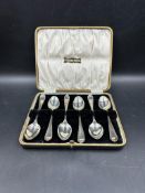 A Boxed set of six silver teaspoons hallmarked for Sheffield 932 total weight 78g