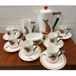 Royal Doulton Reynard the fox coffee set, setting for six