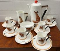 Royal Doulton Reynard the fox coffee set, setting for six