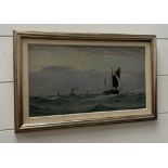 Richard Julius Biddle watercolour of a nautical scene (44cm x 28cm)