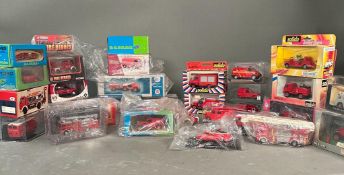 A selection of die-cast model fire engines to include Solido, Corgi and Dandy