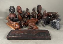 A selection of African and South East Asian tribal art