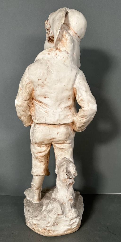 A plaster figure of a Victorian boy with his hands in his pockets (H63cm) - Image 3 of 3