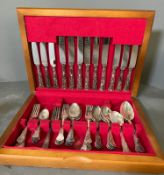 A six place setting canteen of cutlery by Smith Seymour