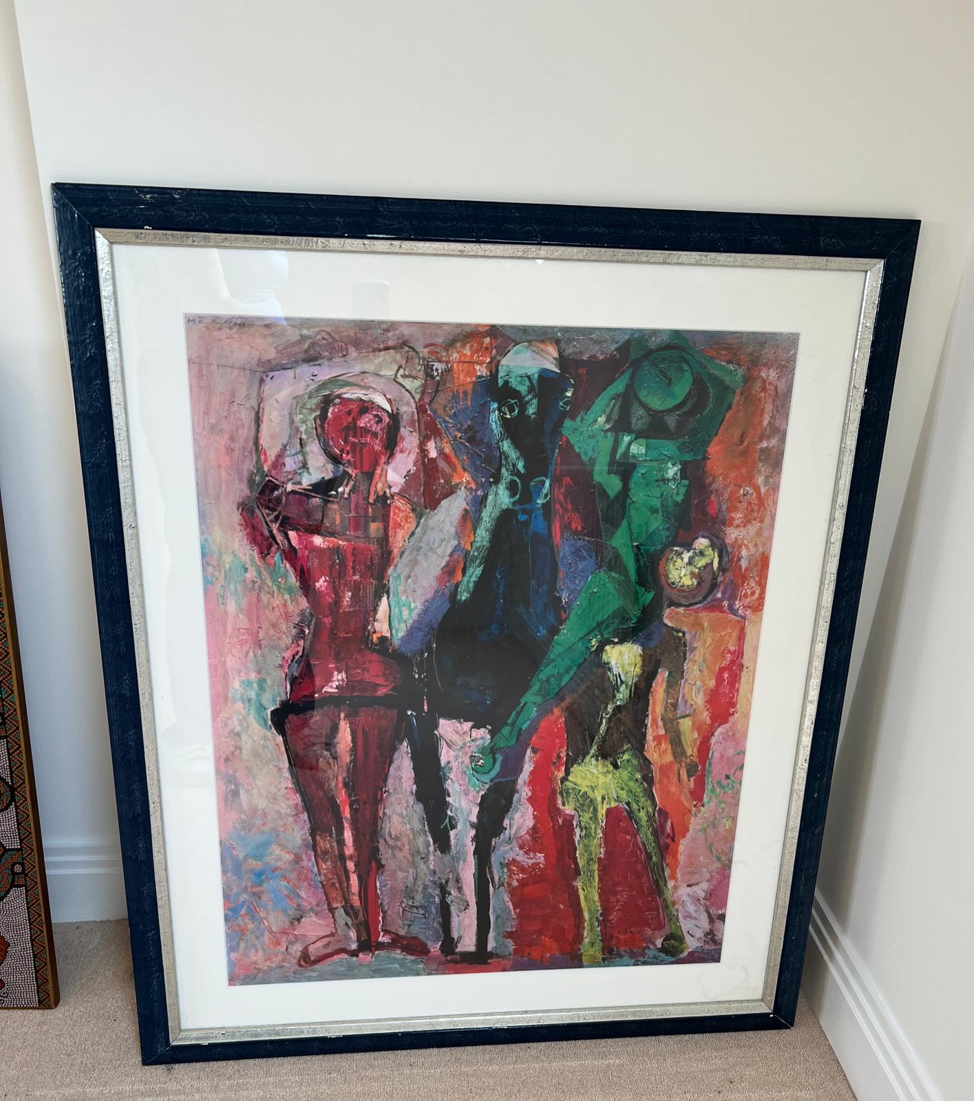 An abstract picture of a horse racing (62cm x 80cm)