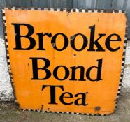 A Brooke Bond enamel sign 102cm x 102 cm approximately