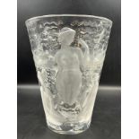 Lalique 'Ondines' frosted nudes crystal vase AF H 24 cm D 19cm