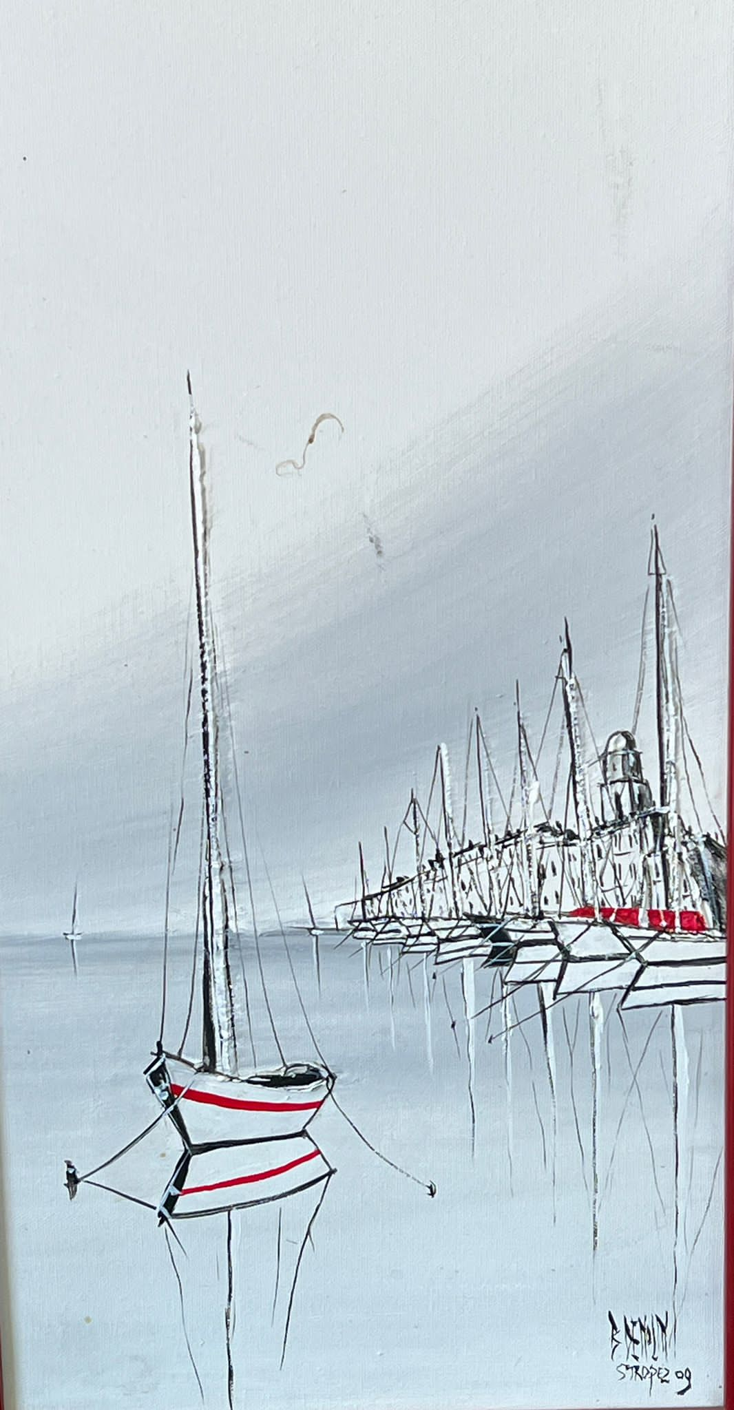 Marc B Denoun 'St Tropez' (43cm x 74cm) oil on canvas - Image 2 of 5