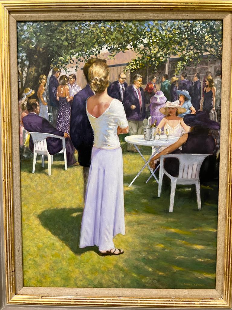 Paul Gribble (b.1938-) signed oil on board Stewards Enclosure, Henley Regatta (24 x 18 ins)* - Image 3 of 4