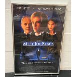 A signed film poster "Meet Joe Black" signed by Brad Pitt, Anthony Hopkins and Claire Forlan (41cm x