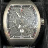 A Franck Muller Vanguard wristwatch, leather bracelet AF