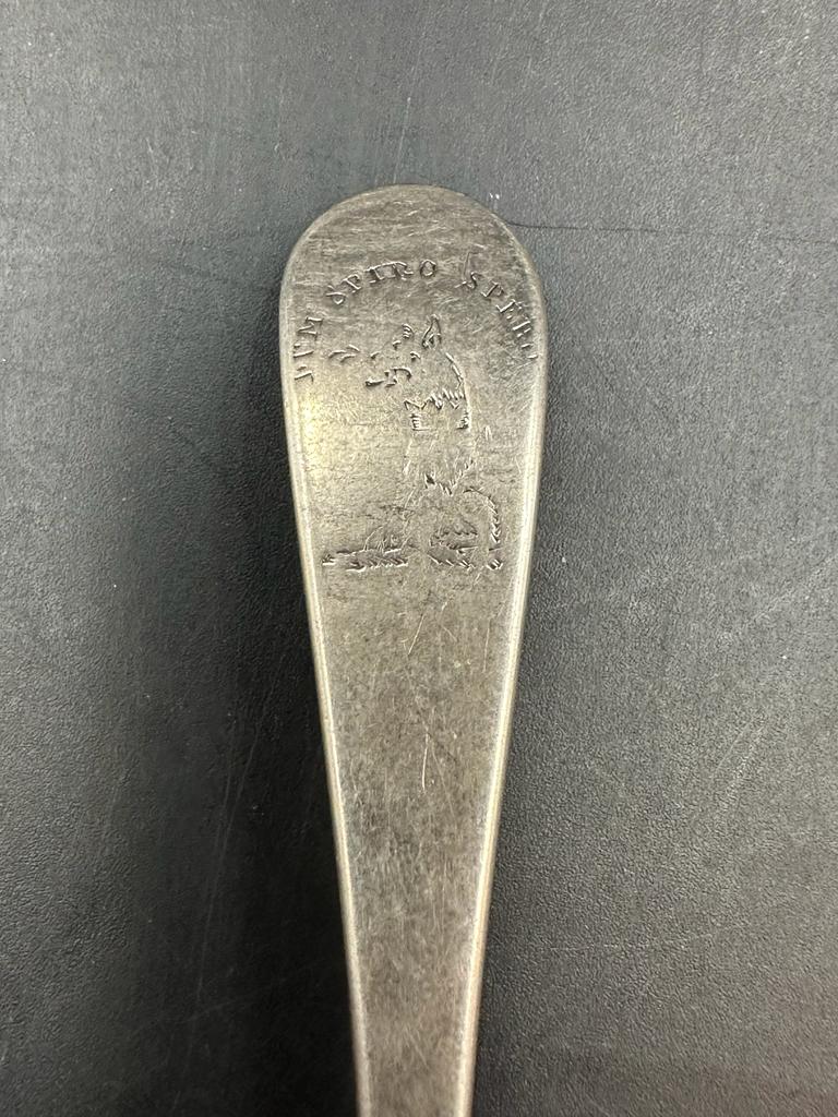 Three silver spoons, one dated London 1744, indistinct hallmarks on the others, approximate total - Image 2 of 4