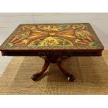 A William IV painted bird's eye maple marriage table in the manner of Holland & Sons, the