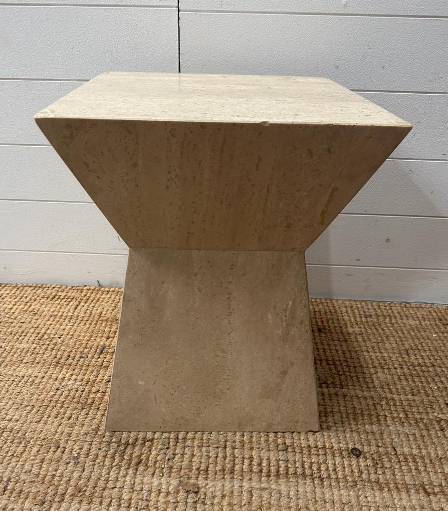 A marble plinth with pinched waist height 50 40x40 - Image 2 of 3