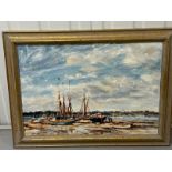 A contemporary oil on canvas of an estuary scene (70cm x 52cm)